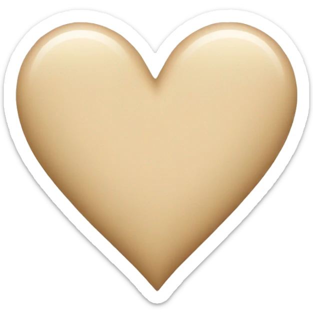 Beige heart sticker
