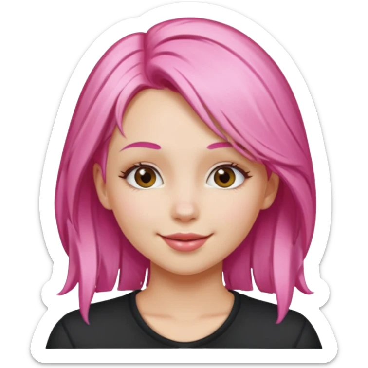Vóley gilr pink blonde hair white skin kissing  sticker