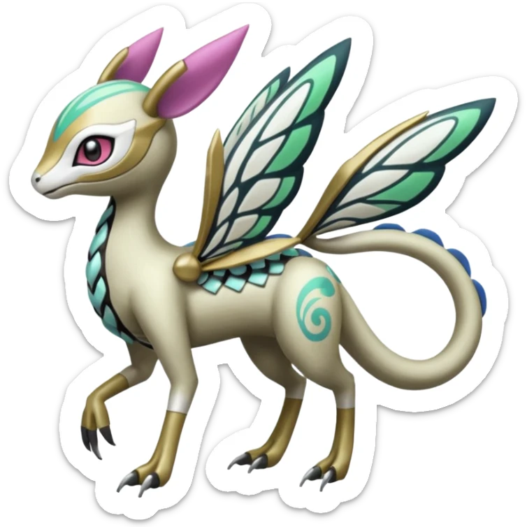 Meloetta-Vernid-Palkia-Trico-Fionbri-Pokémon-Digimon-Fakémon-fusion-hybrid-creature sticker