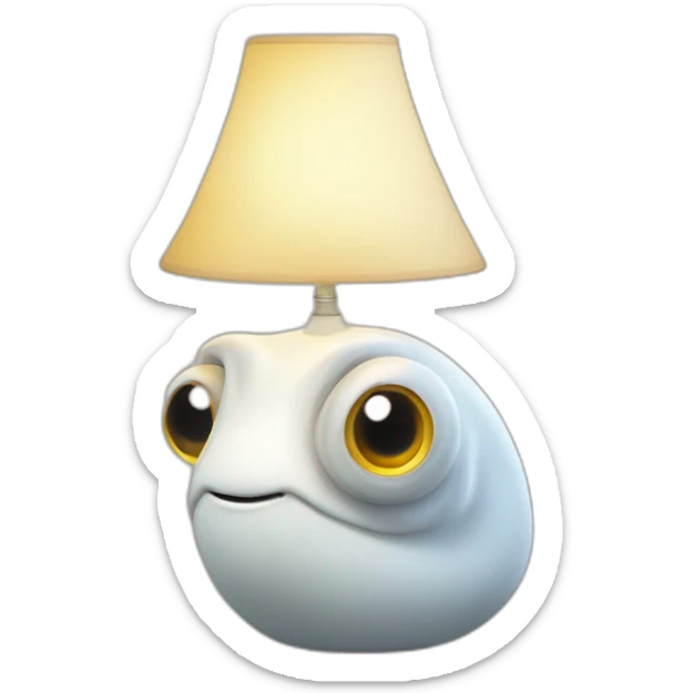 white bodied slug lamp with big round eyes above body on eye stocks sticker