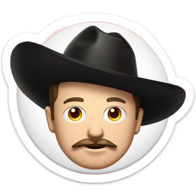  Elon musk with big mustache and black sombrero mexican hat and Tesla logo red shirt Tesla symbol coin sticker