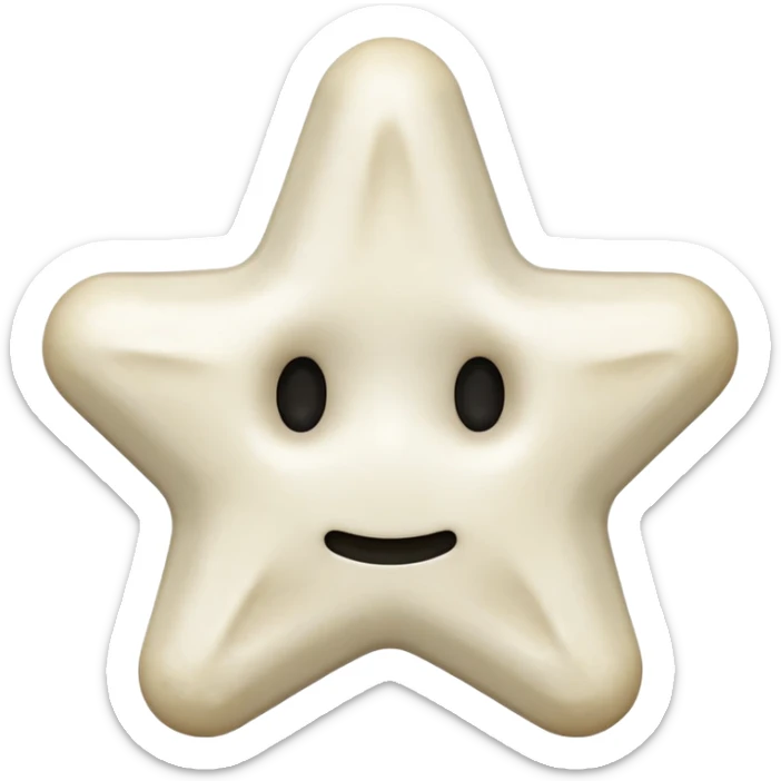 starshape made of bone. no face . no outer ridge. no eyes. no. nose. no mouth. just a star stop rendering a face on it sticker