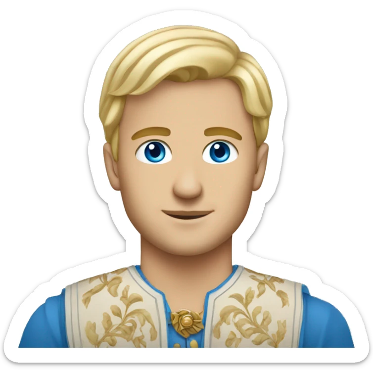 Blonde man with blue eyes wearing a albanian traditional southern plis sticker