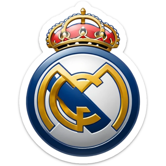 I want an emoji of real madrid logo of football and it should look realistic sticker