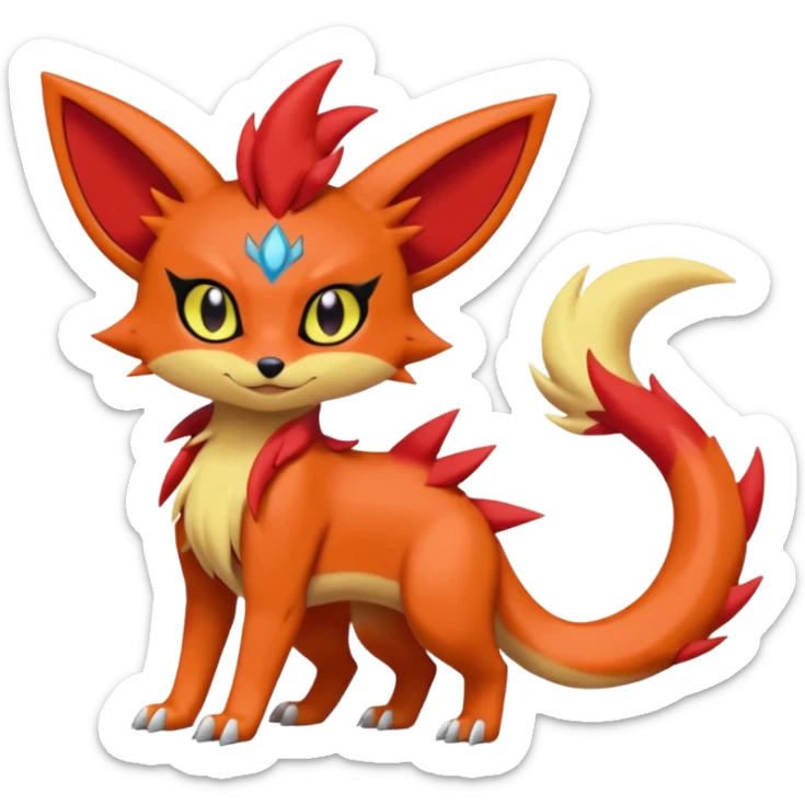 Torracat-Amaura-
Salandit-Fennekin-Fakémon-Digimon-fusion (full body) sticker
