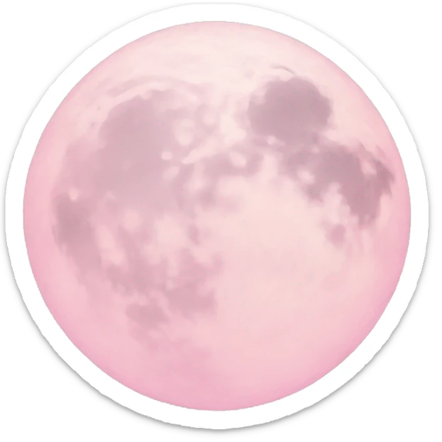 pastel pink moon sticker