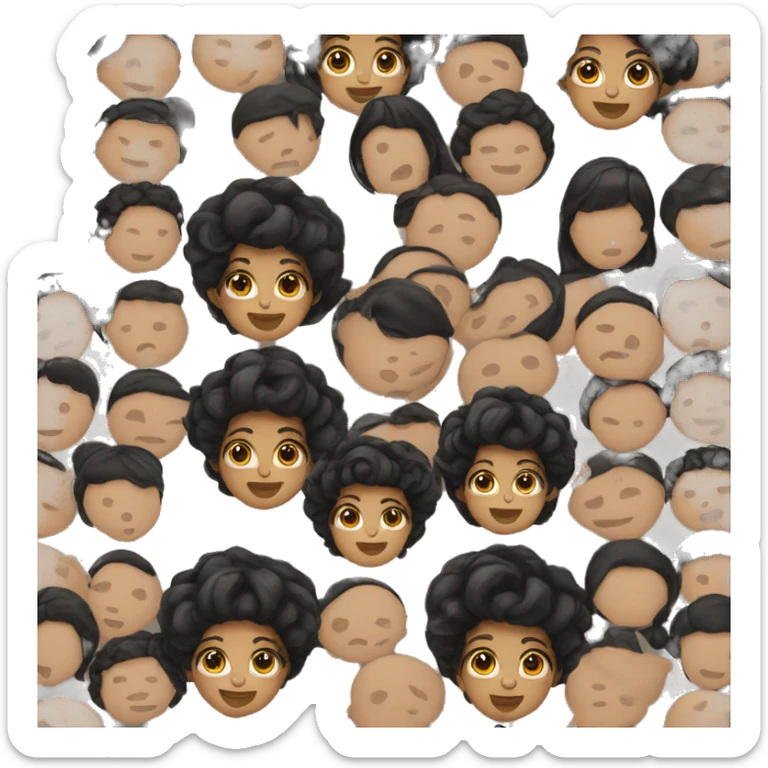 woman black hair with earrings sticker