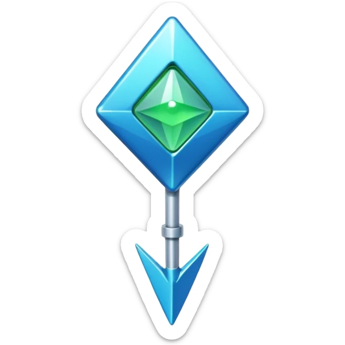 Une flèche qui fait un tour sur elle même pour relancer une partie/ gamer/ futuriste/ VR sticker