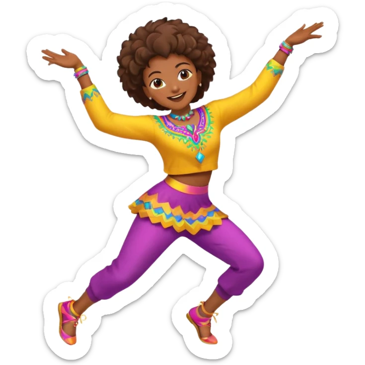 create a person emoji of Barcavibe is the superpower name Brings energy, momentum, and structure more fun and dancing more coloful sticker
