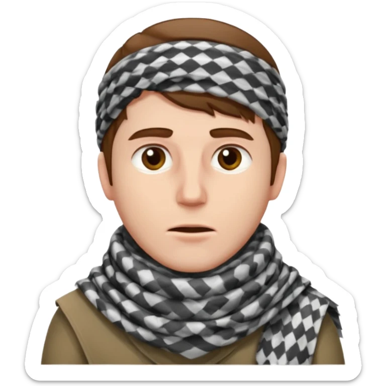 Sore throat for white brown hair guy
No fever - keffieh palestinian sticker