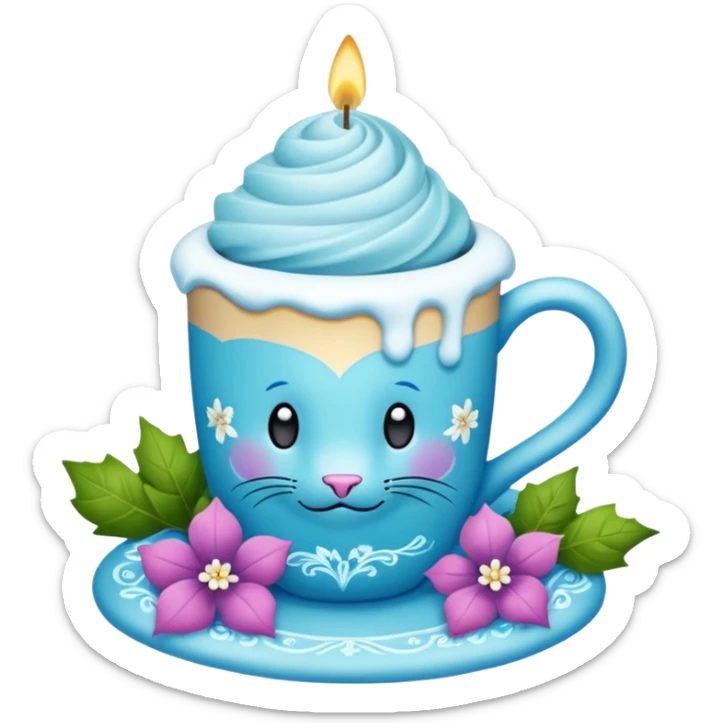 Chospin-Mnccino-Firret-Ivy-Floral-Candly-Candley-Barney-Ice-Fakémon-creature  sticker