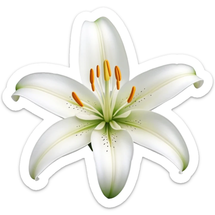 Lily flower sticker
