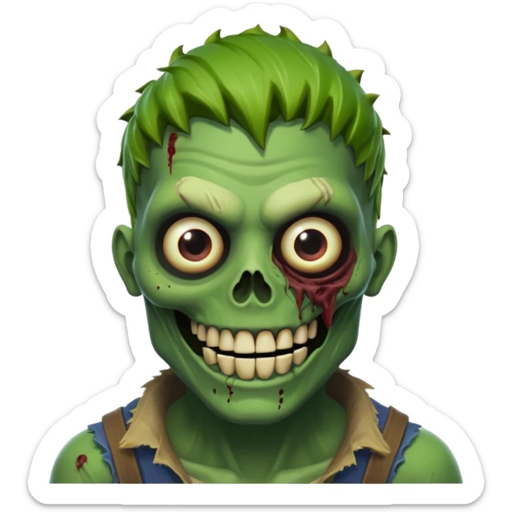 smiling zombie
looks like the husk from fortnite save the world games
zombie skulls sticker
