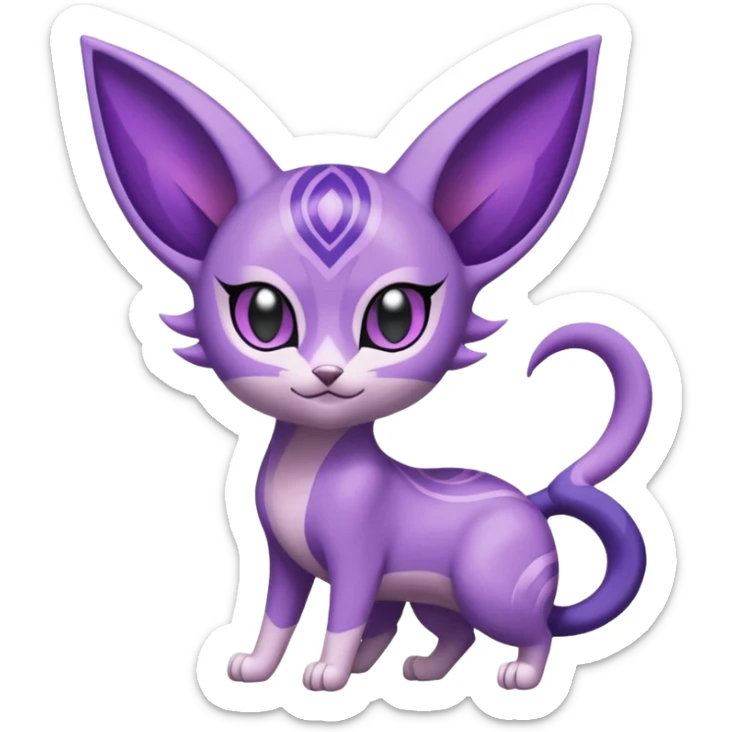 Meloetta-Purrloin-Espeon-Spyro-Toothless-Stitch-Pokémon-Fakémon-creature-hybrid sticker