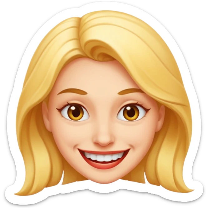 facial Upselling scam women fake sympathetic smile, predatory grin, saccharine smile, smirk sticker