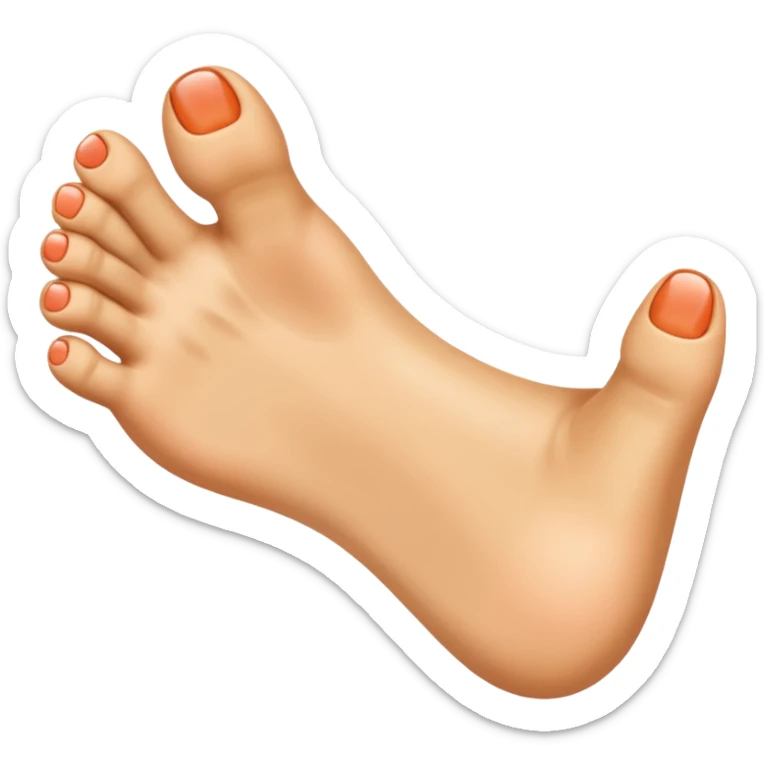 Attach a thumbs up emoji to where the toes are on a foot emoji   sticker