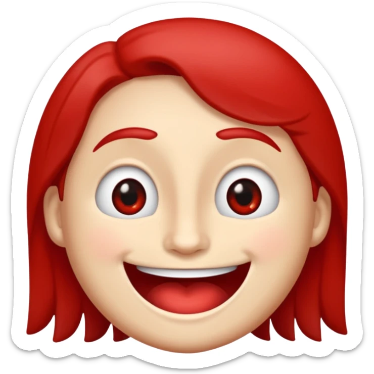 paresseux avec une crête rouge qui rigole avec lol écrit dessus sticker