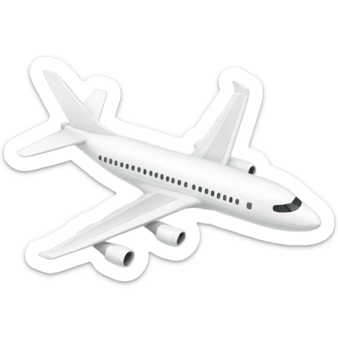 White airplane sticker