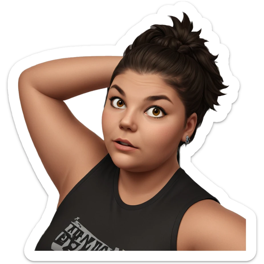 girl with tattoo in locker sticker