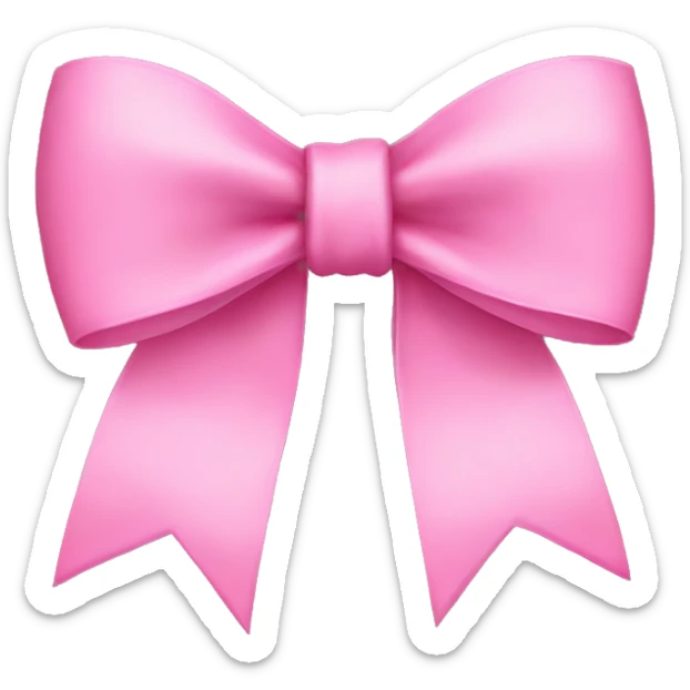 Pink bow sticker