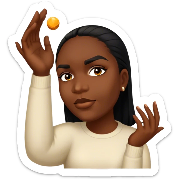 She throws a stone at someone sticker