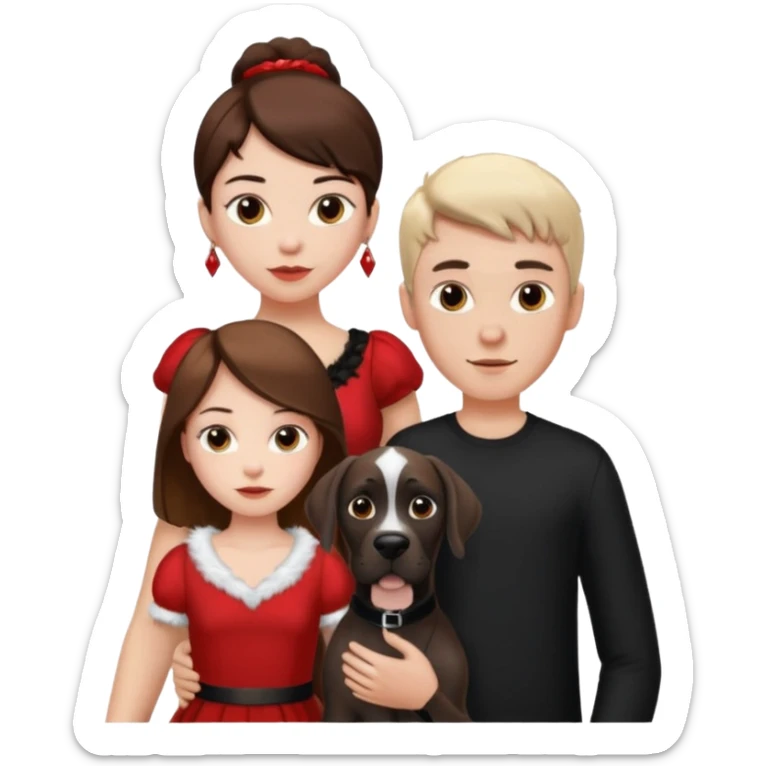 Wow good now just change the colour of dress girl red boy black dane sticker
