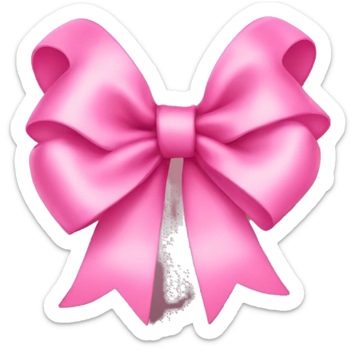 Pink bow sticker
