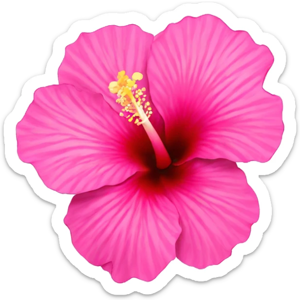 pink hibiscus sticker
