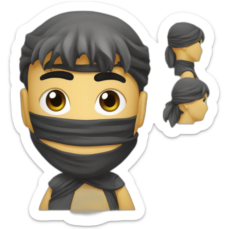 ninja yulamah lak binazrat eayn sarieat w mughatat alastura sticker