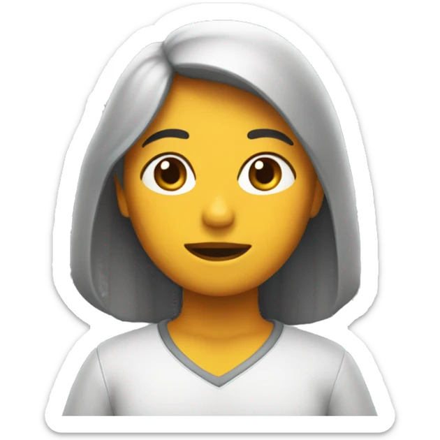 Chica castaña sticker