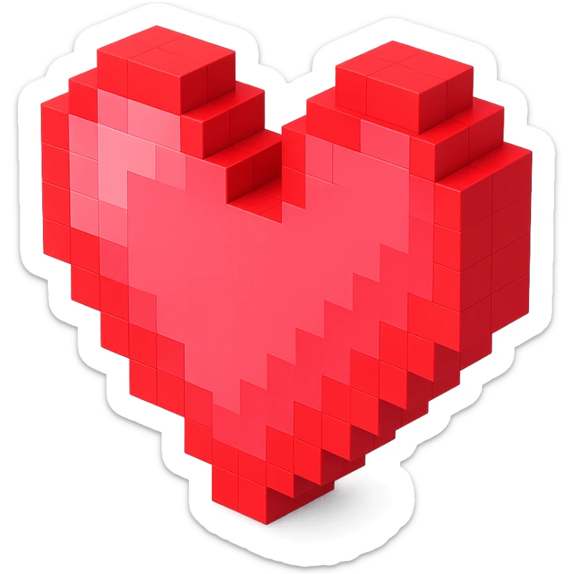 Heart sticker