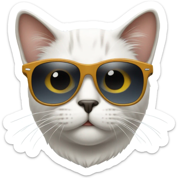 Cat with sunglasses sticker