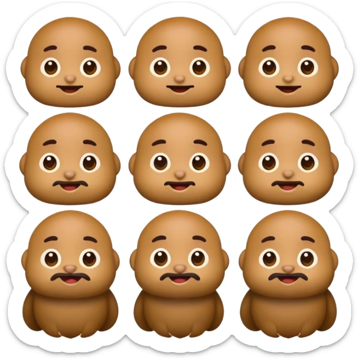 Emoji di booba (il personaggio del cartone per bambini booba) sticker