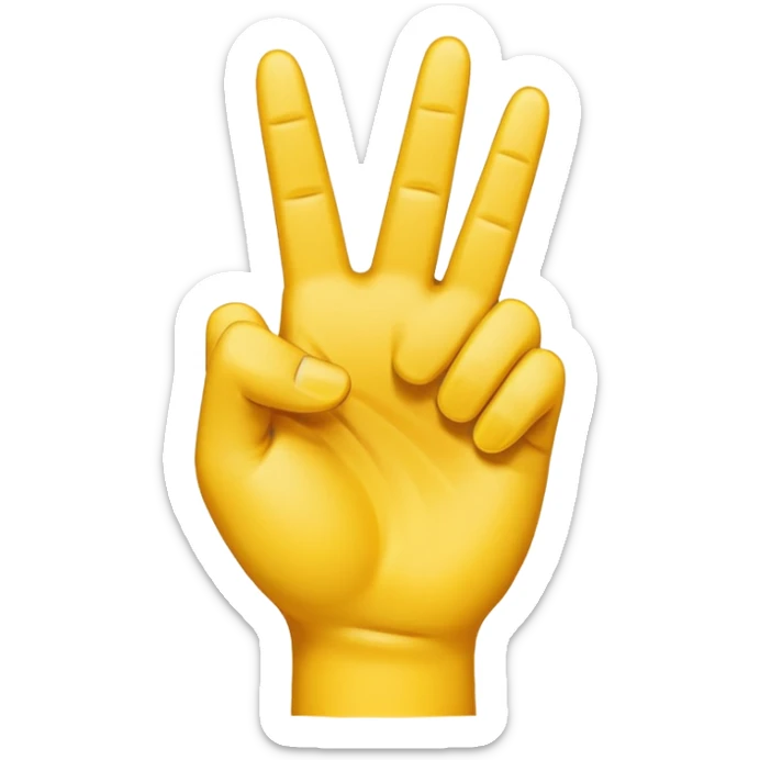 I want an emoji with all the fingers up and the middle finger down sticker