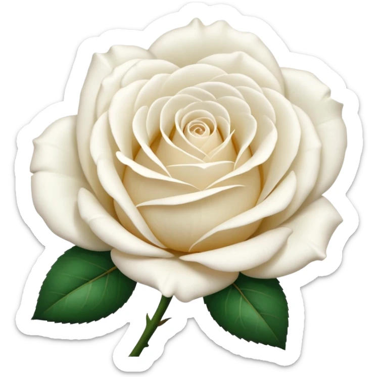 White rose sticker