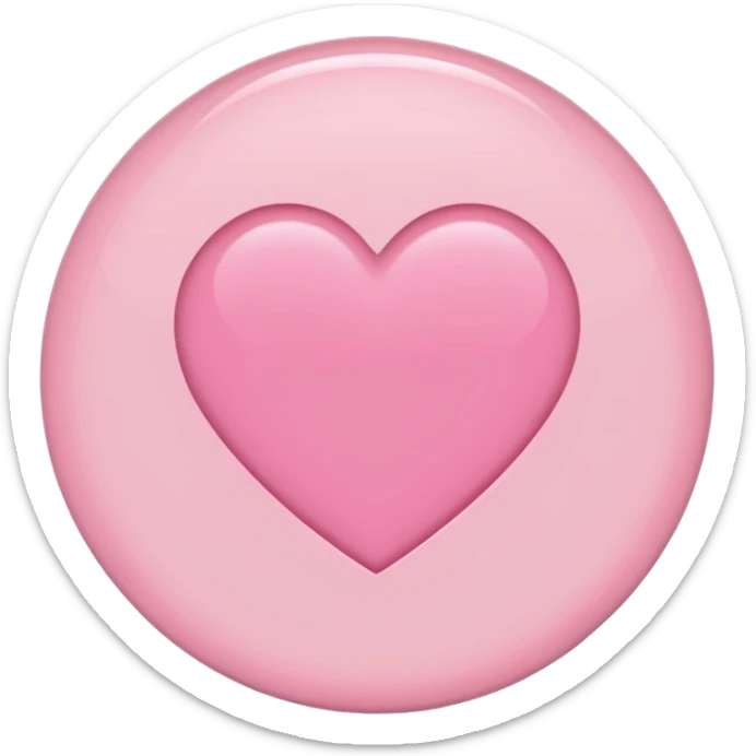"Plain light pink circle emoji. No heart, face, or icons. Match the Notion pink heart (🩷) color and subtle gloss." sticker