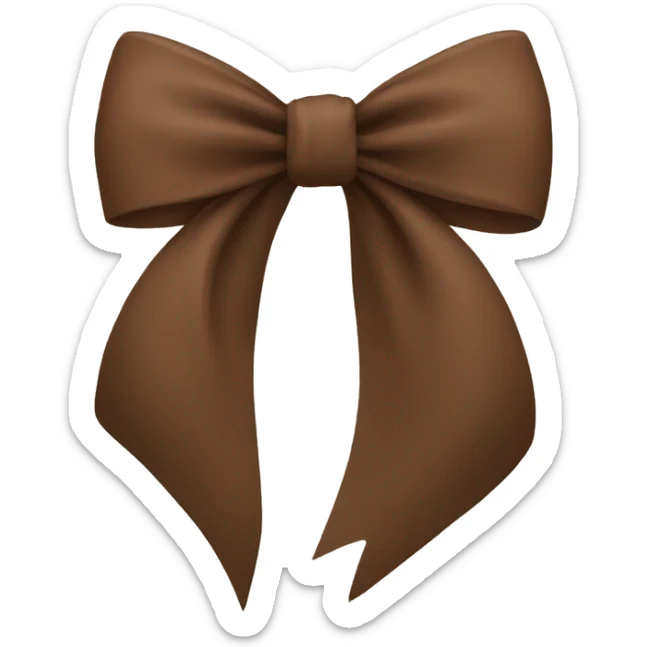 Brown bow sticker