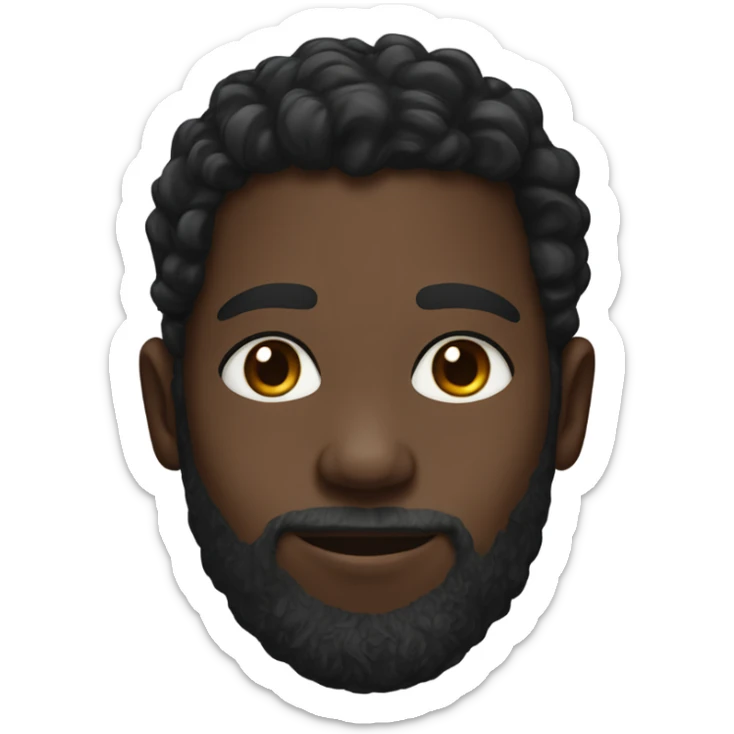 Realistic black girl with long hair and black boy with short short hair and a beard  sticker