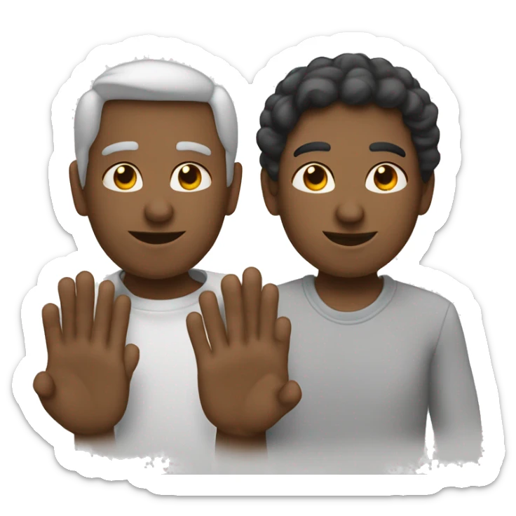 deux mains qui se tiennent chacune par l'avant bras pour se saluer sticker