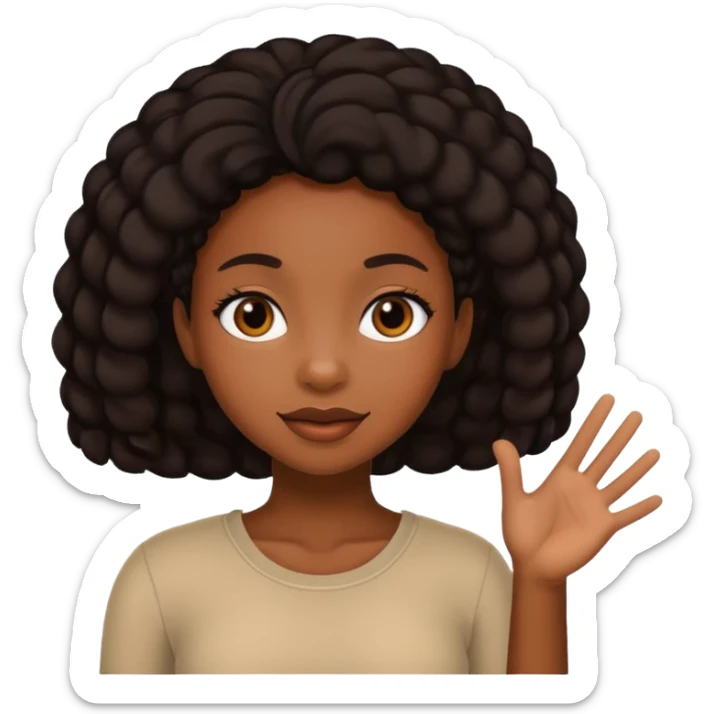 Black girl saying yes sticker