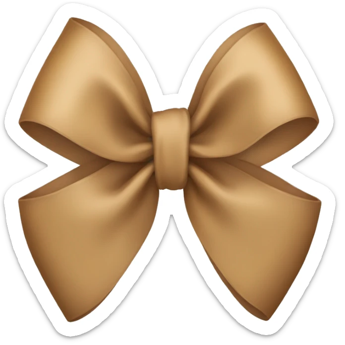 Light brown bow sticker