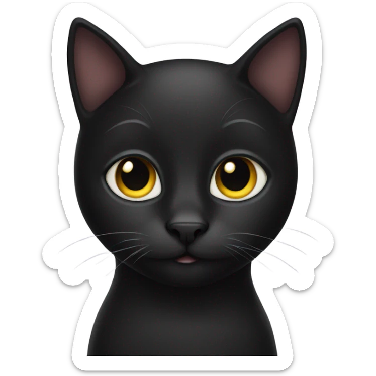 black cat sticker
