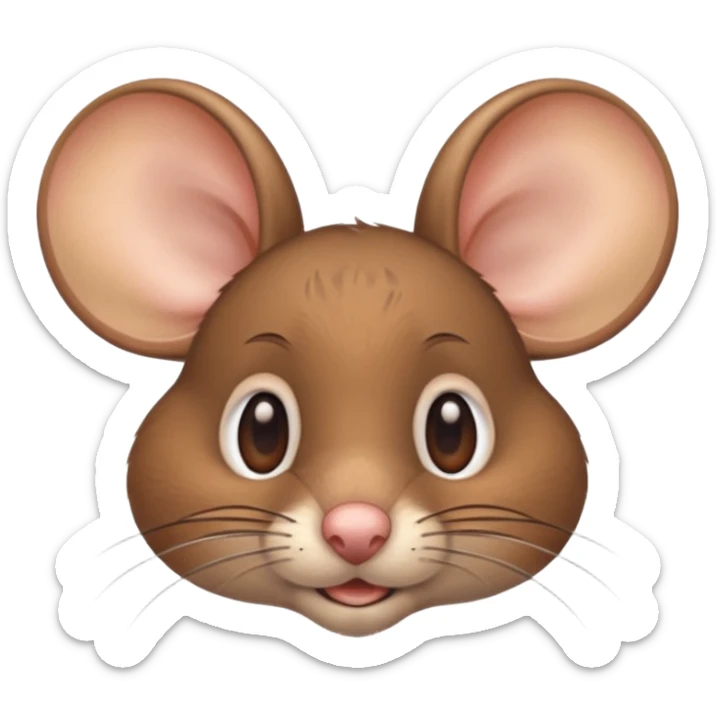 🙄 pero que el ratón tenga los ojos o sea que su iris vea para arriba su iris esté en la parte superior derecha de su ojo , no en el centro  sticker