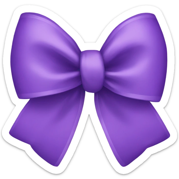 Purple bow sticker