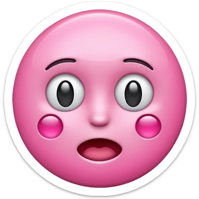 me haces un emoji de alerta en rosa tipo 3d ? te paso el código de color FDD2EF sticker