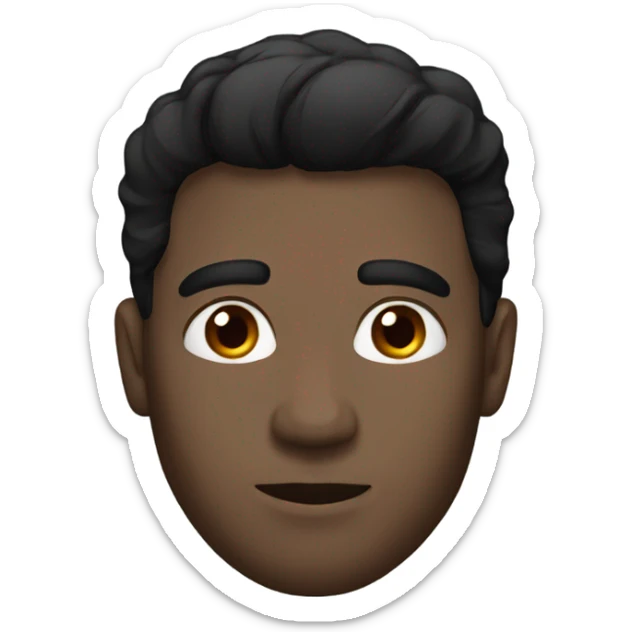 a man with balck,straight hair and with brown eye  sticker