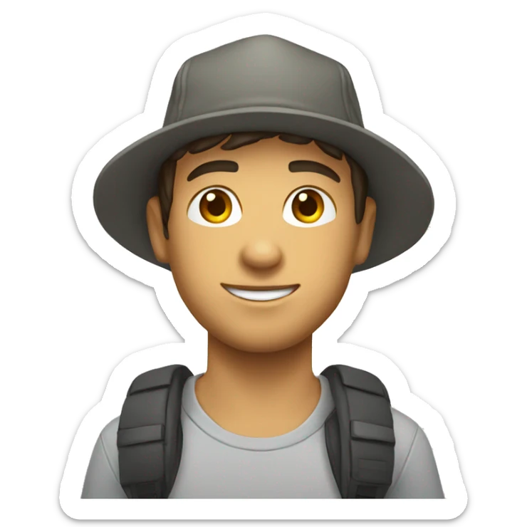 Avatar moreno con gorra sticker