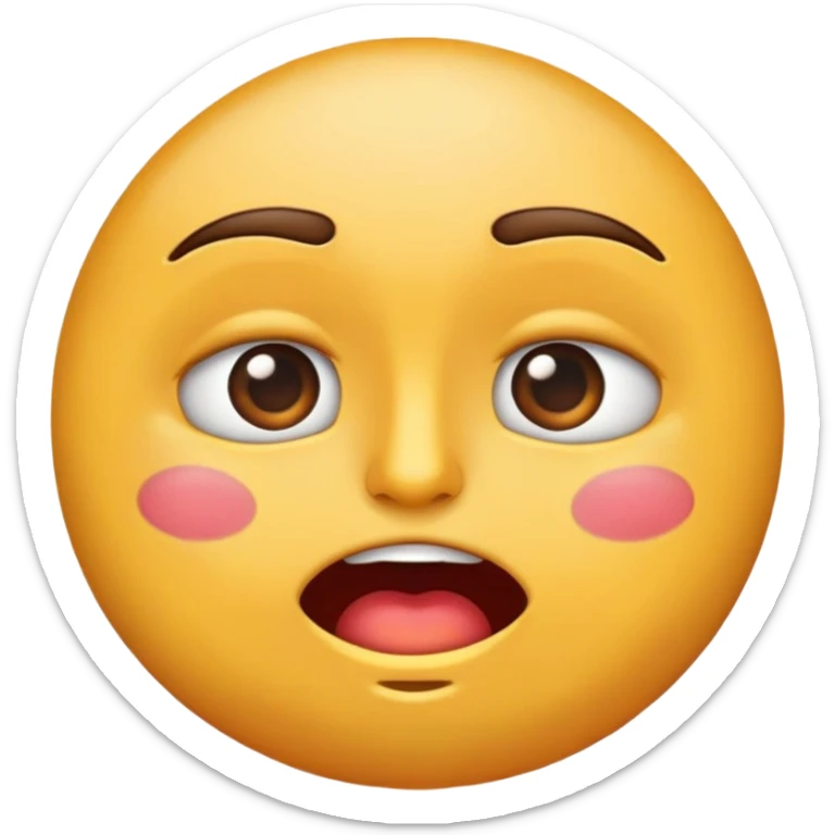 un emoji con la cara sufriendo y una mano en la cabeza  sticker