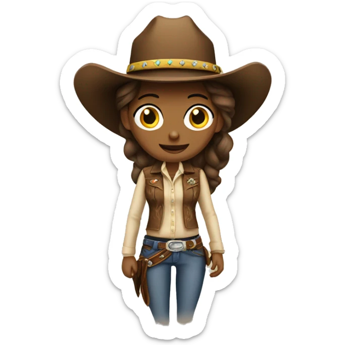 Cowgirl sticker