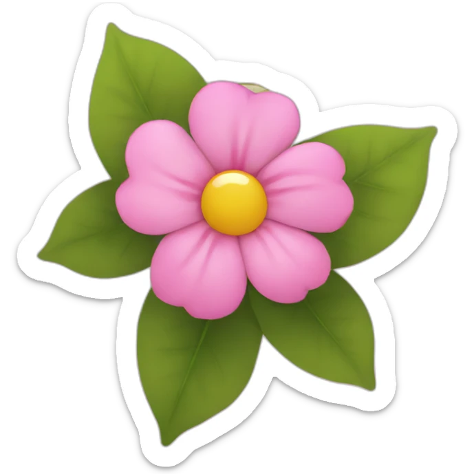 pink flower sticker